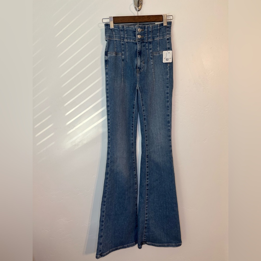 We The Free New With Tags Mid-Blue High-Rise Flare Jeans
